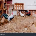 Stock Photo A Farm Of Chickens And Ecological Roosters 1636211929